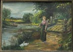 Europese school (XIX), Toegeschreven aan - Pescatore, Antiek en Kunst, Kunst | Schilderijen | Klassiek