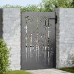 vidaXL Tuinpoort met slot Zwart 85 x 150 cm Poedercoated, Tuin en Terras, Verzenden, Nieuw