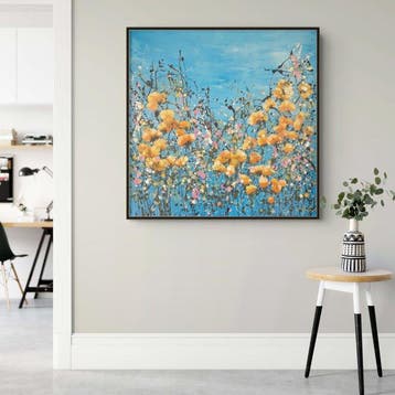 Irina Morisch - Glowing garden -square original floral art