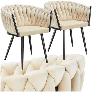 Set eetkamerstoelen Astano fluweel, knoopdesign, Huis en Inrichting, Stoelen, Verzenden, Nieuw