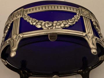 MEMA - Peper- en zoutstel (2) - Blue, .925 zilver - Sterling, Antiek en Kunst