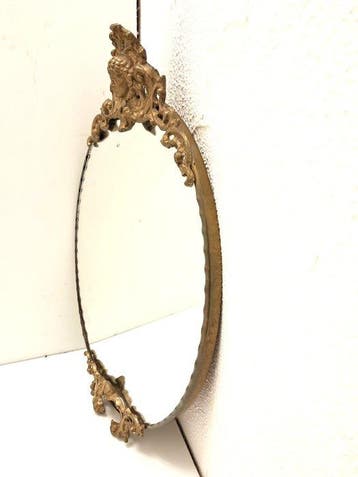 Spiegel - Messing, Glas, Hout - 40 cm