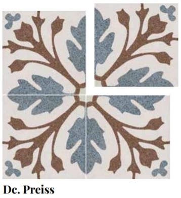 Preiss 22.3x22.3 Decor / Design Tegel ( Keramisch ) /, Doe-het-zelf en Bouw, Tegels, Ophalen of Verzenden, Nieuw