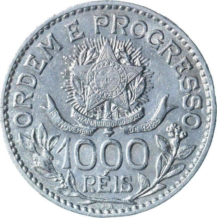 Brazilië. 1000 & 2000 Reis 1913-1929 (Lot of 2 coins), Timbres & Monnaies, Monnaies | Europe | Monnaies non-euro
