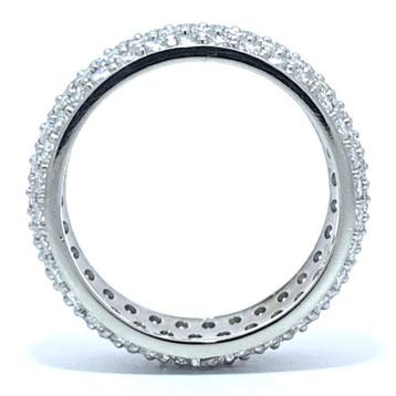 Ring Platina - 4.00ct. tw. Diamant (Natuurlijk) - VVS-Pavé, Nieuw