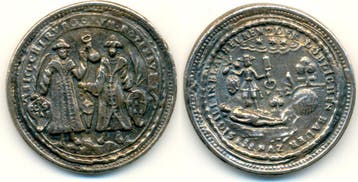 Zilverabguss des Siegels 1732 Baderzunft Blaubeuren Stadt:, Postzegels en Munten, Penningen en Medailles, Verzenden