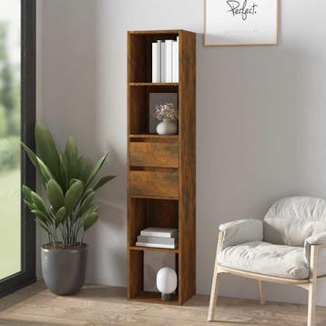 vidaXL Boekenkast 36x30x171 cm bewerkt hout gerookt, Verzenden