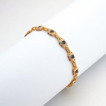 Zonder minimumprijs - Armband 18-karaats goudlaag, Zilver, Nieuw