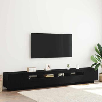 vidaXL Tv-meubelset 3 pcs Zwart 260 x 35 x 40 cm Bewerkt, Verzenden