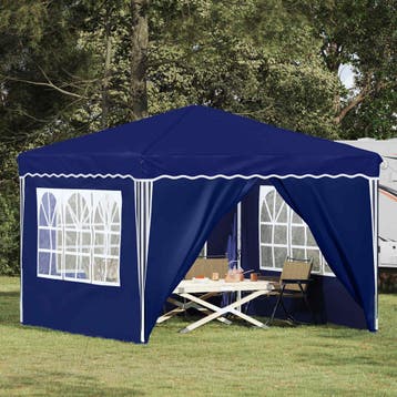 vidaXL Pop-up Feesttent 288 x 288 x 245 cm Blauw Oxford Stof, Verzenden