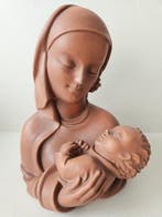 Madonna met kind - Terracotta - 1950-1960 - G.Mundner