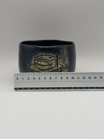 Keiraku - Chawan - Keramiek - Kuro Raku Chawan