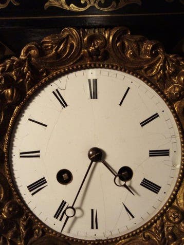 Pendule portique - Bois, Émail, Bronze, Laiton - 1850-1900
