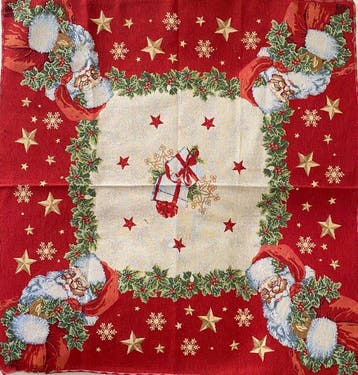 San Leucio Exclusief tafelkleed gobelin-tapijt De Kerstman -