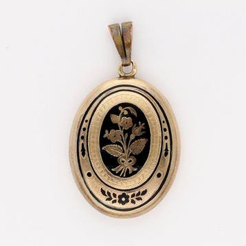 Hanger - 14 karaat Geel goud - Emaille