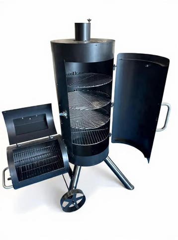 Luxe houtskool barbecue - Smoker - Zwart -extra smoker, Jardin & Terrasse, Barbecues au charbon de bois, Ophalen of Verzenden