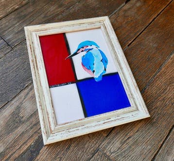Jos Verheugen - Free after Mondrian, with Kingfisher (A251,