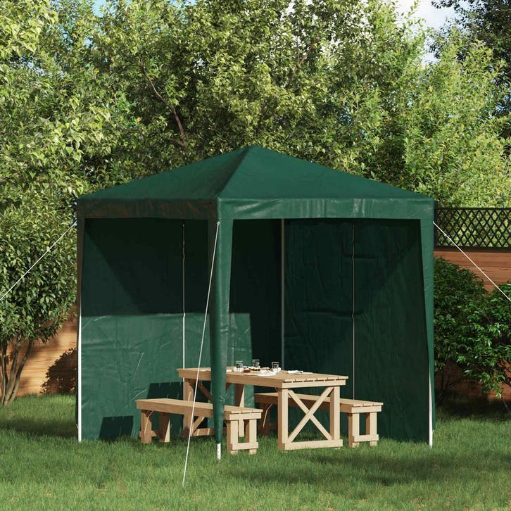 vidaXL Party Tent Zijwand 2 st 200 x 195 cm Groen PE en, Jardin & Terrasse, Tonnelles, Envoi