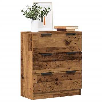 vidaXL Dressoir 60x30x70 cm bewerkt hout oud houtkleurig, Verzenden, Nieuw