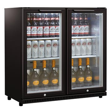 Barkoelkast | 186L | Zwart | 0°C/+10°C | Geforceerd |, Verzenden