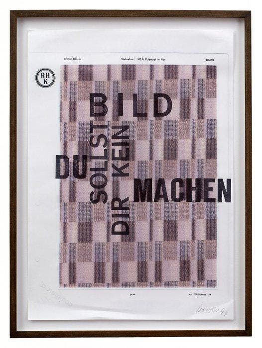 Georg Herold (1947) - Bild Du Sollst Dir Kein Machen, Antiek en Kunst, Antiek | Overige Antiek