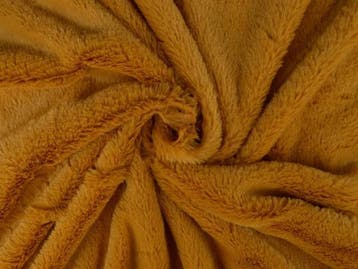 10 meter zachte bont - okergeel - Pluche stoffen, Verzenden, 120 cm of meer, Geel, Polyester
