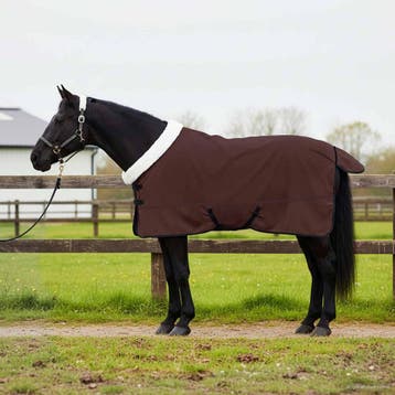 vidaXL Paardendeken Volledig Donkerbruin 145 cm Polar fleece, Verzenden, Nieuw