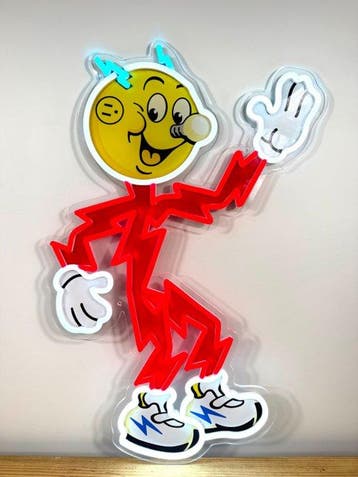 Reddy Kilowatt - Neonlichtbord - plexiglas