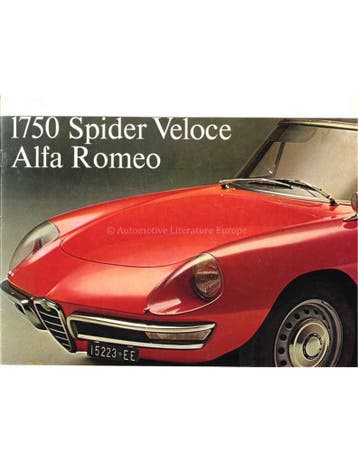 1967 ALFA ROMEO 1750 SPIDER VELOCE BROCHURE ENGELS (USA), Boeken, Ophalen of Verzenden, Nieuw