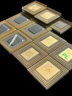Intel 486 & Pentium Gold Pin CPU Collection Intel 486 and, Nieuw