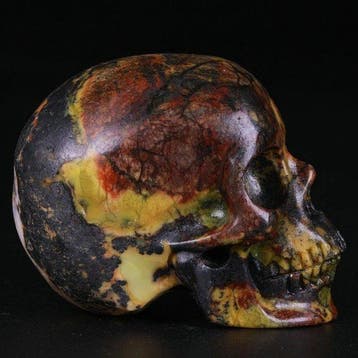109 g Hiso Jaspis Skull – zwavelbronnen en verbrand land -