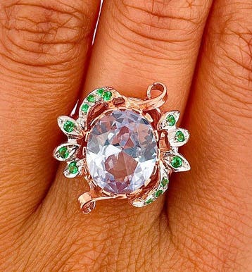Zonder minimumprijs - Ring - 9 kt. Roségoud, Zilver, Handtassen en Accessoires, Ringen, Nieuw