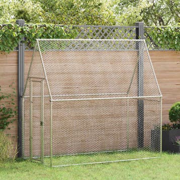 vidaXL Kippenhok 200x100x190 cm gegalvaniseerd staal, Verzenden, Nieuw