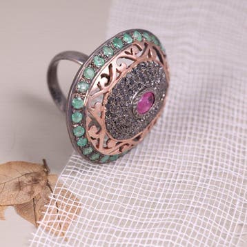 Sans prix de réserve - Bague Bague vintage en argent, Handtassen en Accessoires, Nieuw