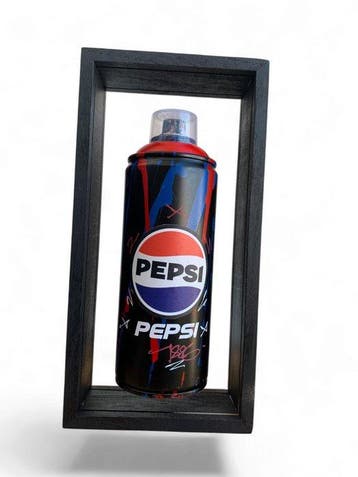WASE - Beeldje - SPRAY CUSTOM PEPSI COLA POP ART - Metaal