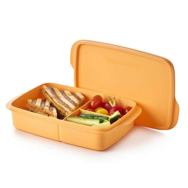 Tupperware Vakjeslunchbox Oranje, Huis en Inrichting, Keuken | Tupperware, Nieuw, Verzenden
