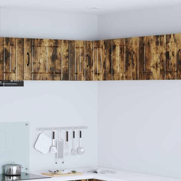 vidaXL Wandhoekkast LUCCA Gerookt eiken 57 x 57 x 40 cm, Huis en Inrichting, Verzenden, Nieuw