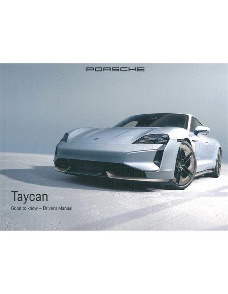 2025 PORSCHE TAYCAN INSTRUCTIEBOEKJE ENGELS, Auto diversen, Handleidingen en Instructieboekjes