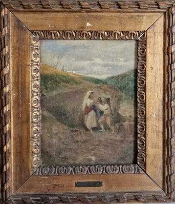 Pio Joris (1843-1921) - Pejza z Pastorellim - NO RESERVE