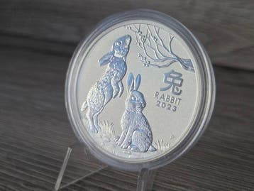 Australië. 1 Dollar 2023, Lunar III, Year of the Rabbit 1 Oz