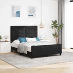 vidaXL Boxspring bed met hoofdeinde Zwart 140 x 190 cm, Verzenden, Nieuw