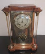 Klok - F.M.S. - Hout, Glas, Messing - 1910-1920, Antiquités & Art