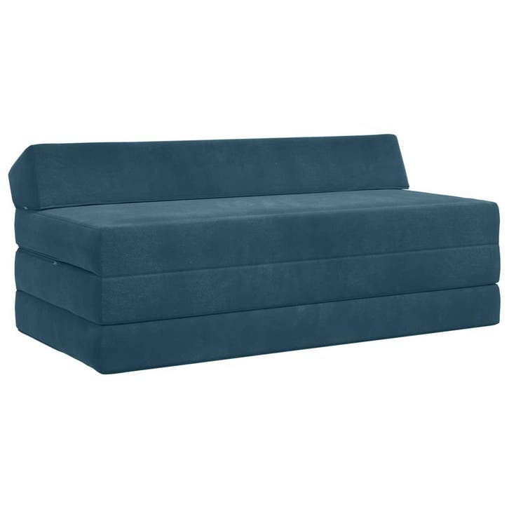 vidaXL Vouwbare Sofa Bed Blauw 120 x 60 x 49 cm Stof, Maison & Meubles, Canapés | Salons, Envoi