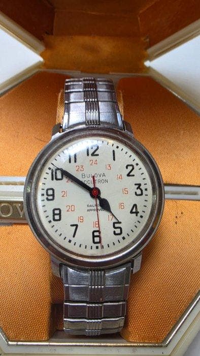 Bulova Accutron Railroad Approved (1973) - Accutron - Zonder, Handtassen en Accessoires, Horloges | Heren
