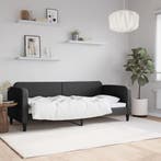 vidaXL Slaapbank 80x200 cm stof zwart, Verzenden, Nieuw