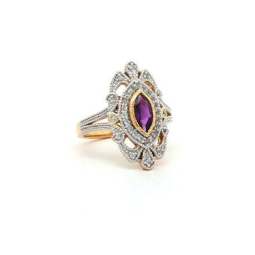 Sans prix de réserve - Bague Argent - 0.95ct. tw. Améthyste, Bijoux, Sacs & Beauté
