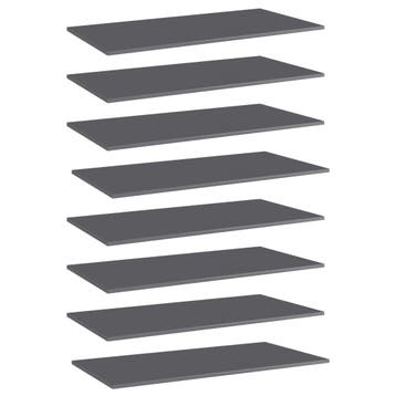 vidaXL Wandschappen 8 st 80x30x1,5 cm spaanplaat hoogglans, Verzenden