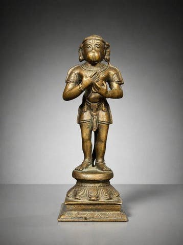 Beeld, Hanuman - Late 19th - early 20th century - 18.5 cm -