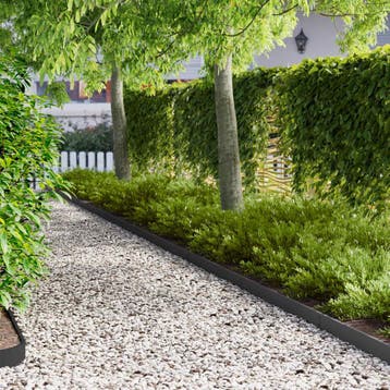 vidaXL Gazonrand 50 st 103 x 10 cm Staal Zwart, Verzenden, Nieuw
