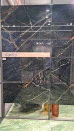 PROEFSTAAL - Vanity Black ( LEVIGLASS ) HOOGGLANS Vloertegel, Huis en Inrichting, Ophalen of Verzenden, Nieuw